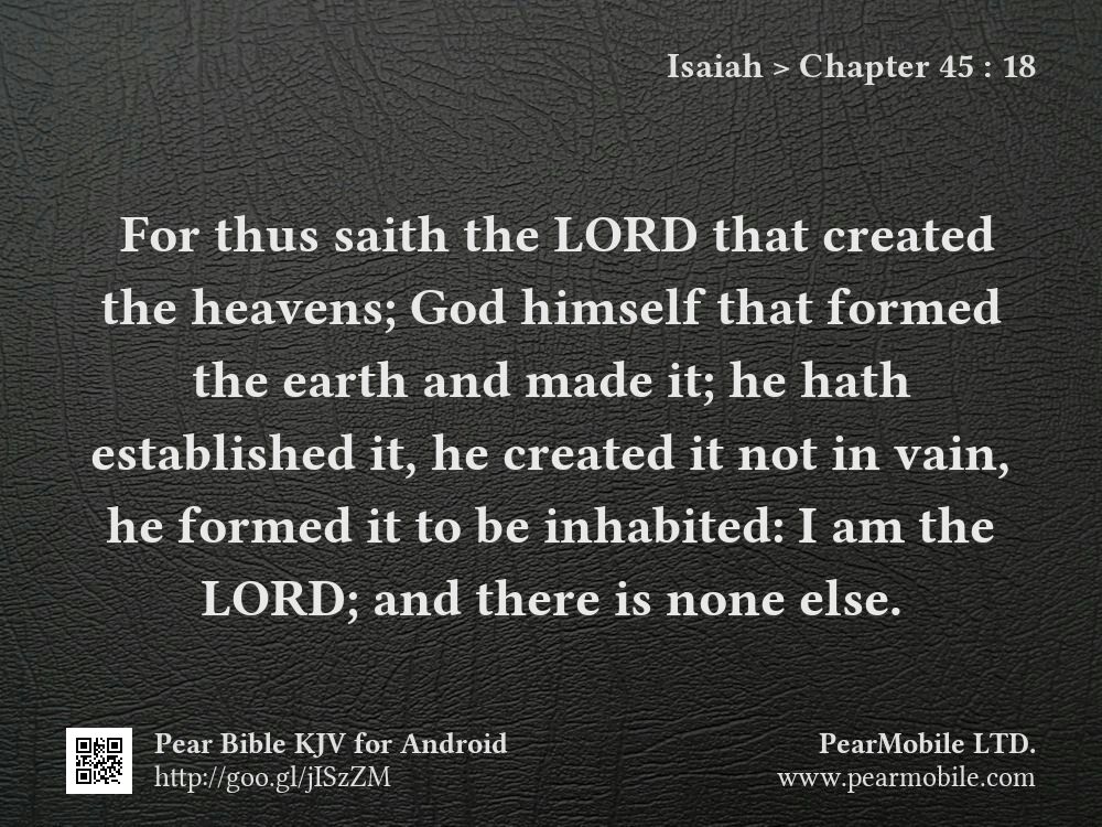 Isaiah, Chapter 45:18